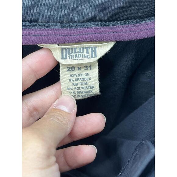 Duluth Trading Co Womans Cargo Pants Flap Pockets Stretch 20 x 31 Black - Picture 7 of 9